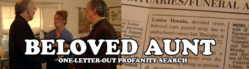 Beloved Aunt : One-Letter-Typo Swear Detector