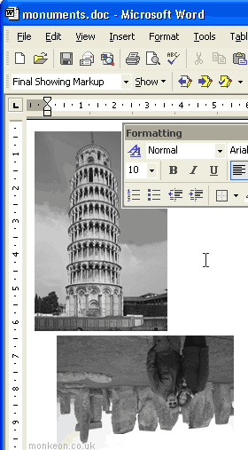 MS Word Landmarks