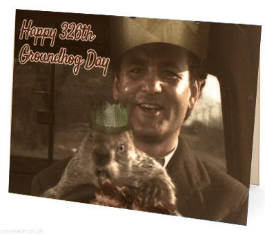 Groundhog Day Christmas Card