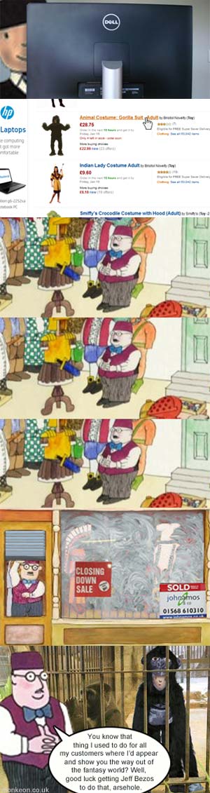 Mr Benn goes online shopping